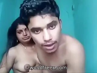 desi aged aunty with her son friend